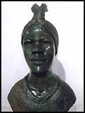 bust of woman with headress